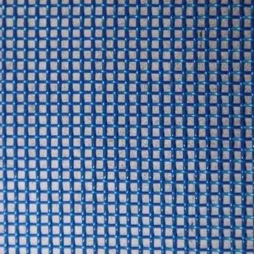 Banda transportadora industrial de PVC vista frontal PVC-MALLA-4X4